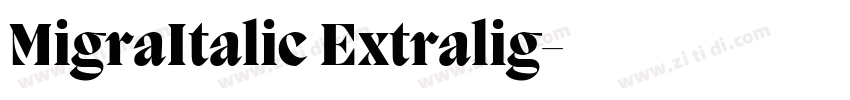 MigraItalic Extralig字体转换